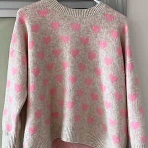 CeCe Cream and Pink Heart Sweater